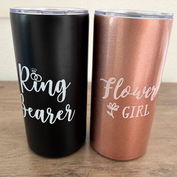 Brand New Flower Girl & Ring Bearer Tumblers – Perfect for Kids - Picture 3 of 4